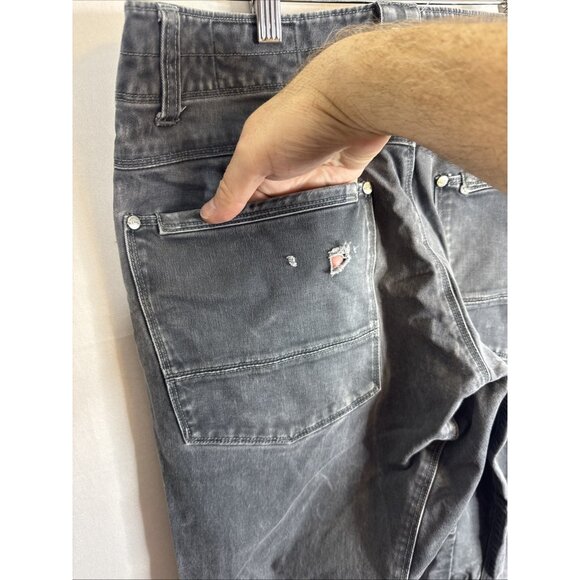 Kuhl Rydr Jeans Men’s 34x32 Vintage Patina Dye Gray Workwear Distressed - Picture 8 of 14